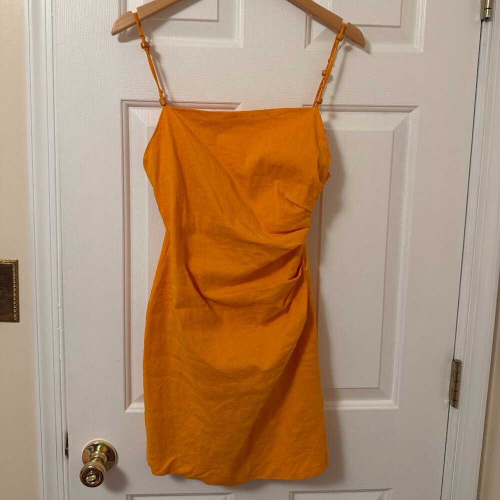 Zara Women's Yellow and Orange Casual-dresses